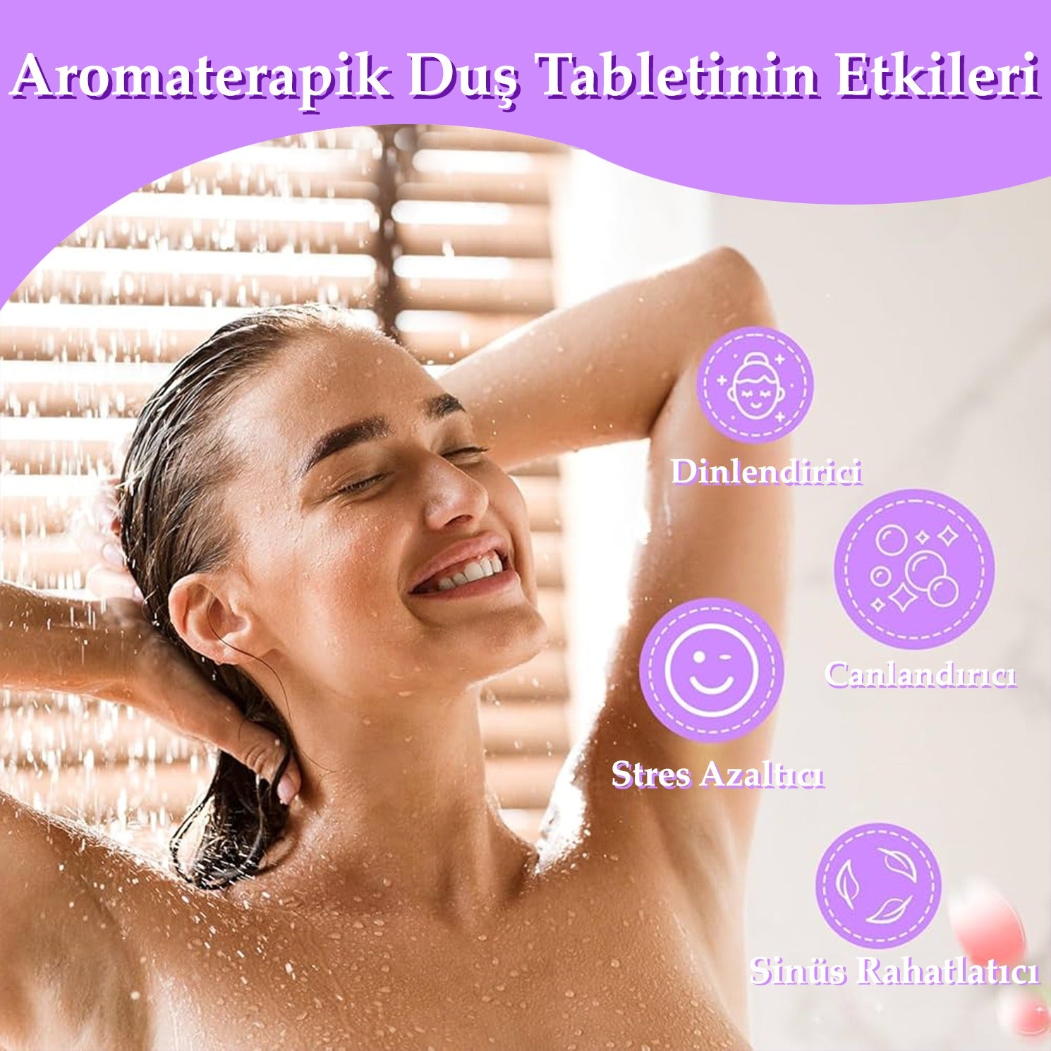 Greyfurt Aromalı Aromaterapi Duş Tableti – Stres Karşıtı Ferahlatıcı Banyo Tuzu Shower Steamer